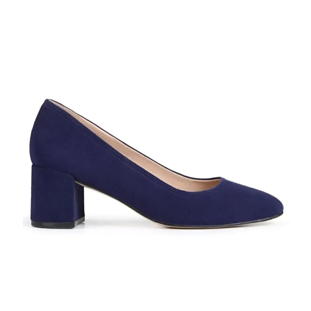 27 EDIT Naturalizer Rebecca Suede Block Heel Pumps (Wide)